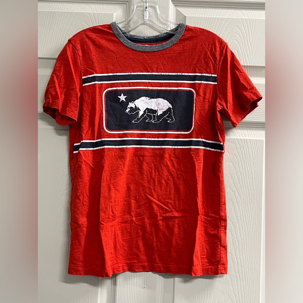 Old Navy Boys Red California Bear Crewneck Short Sleeve T-shirt - Size XL - VCUC